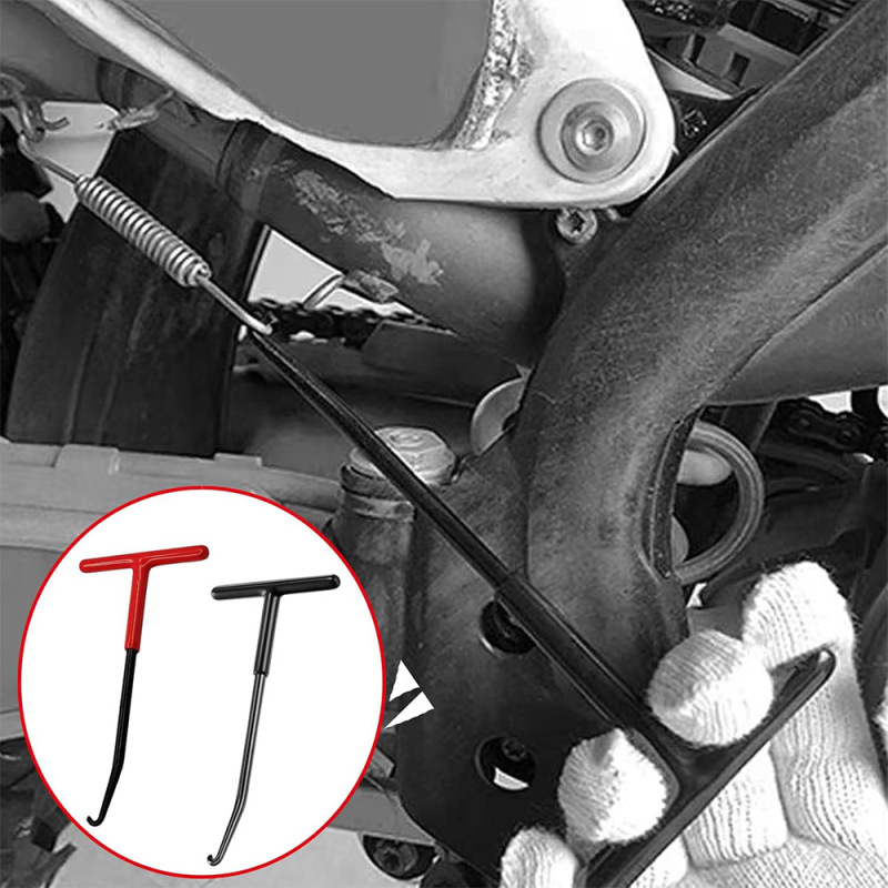 オートバイツール排気管スプリング分解プーラーフックオートバイ修正された T 字型排気管フック鋼フック|undefined