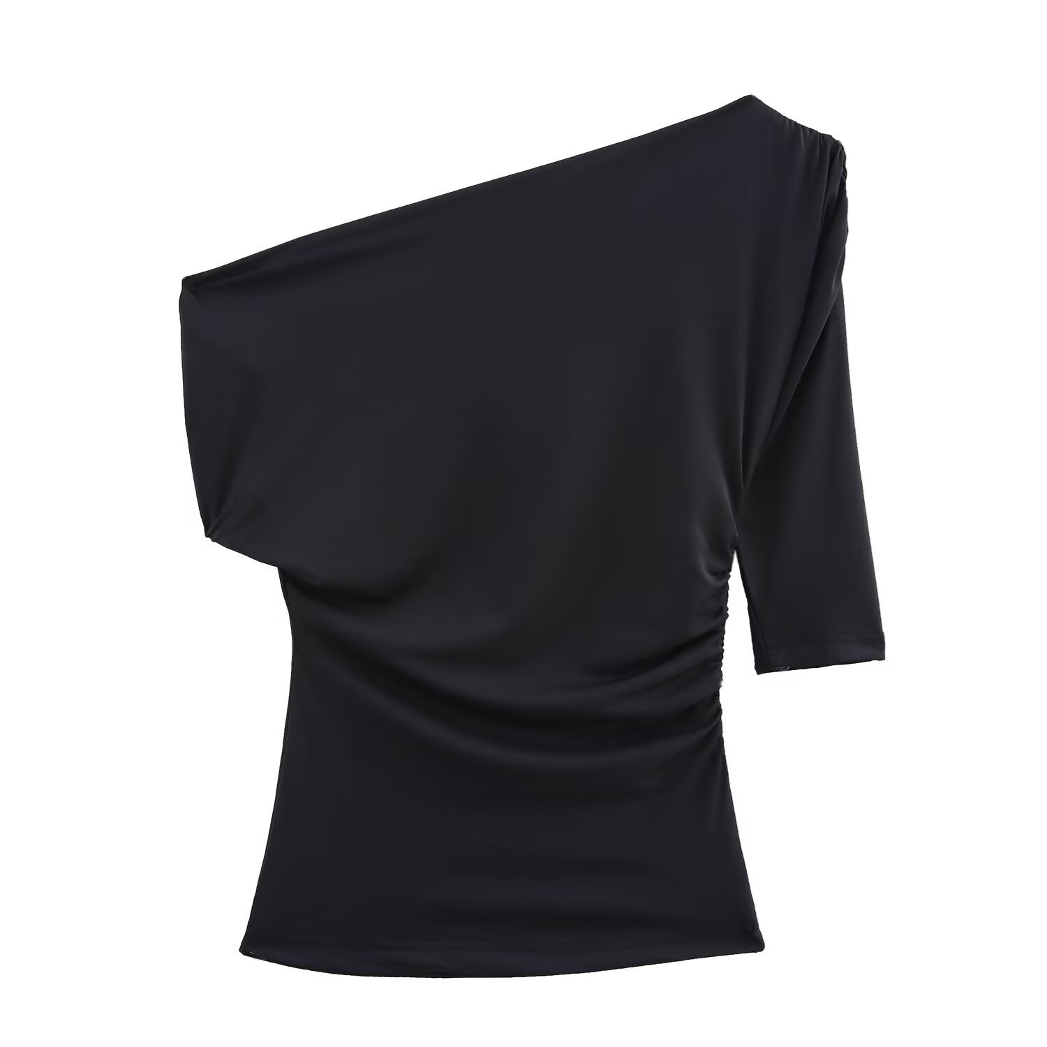 Women's Asymmetrical Nylon Top Spring New Arrival American Fashionable Versatile Design_ecoleips.com