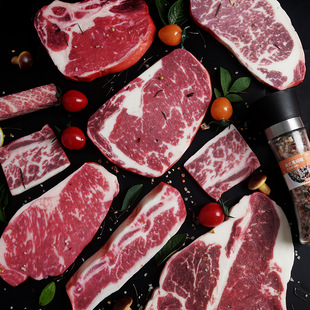 Strictly selected decoration fake beef model and beef snowflake Tomahawk denim bone barbecue slice lunch meat simulation Western cold steak