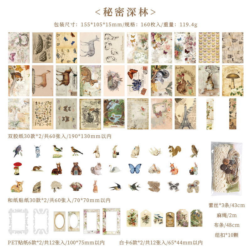 Anochecer serie de regalos American retro material decorativo papel DIY diario nota Collage tarjeta papel de Nota No adhesivo