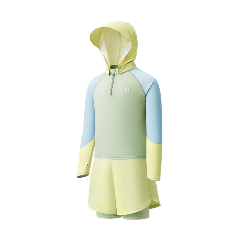 KK Tree Traje de baño para niños dividido Niños y niñas Traje de baño de manga larga Protección solar Playa de playa Traje de baño para bebés Aguas termales