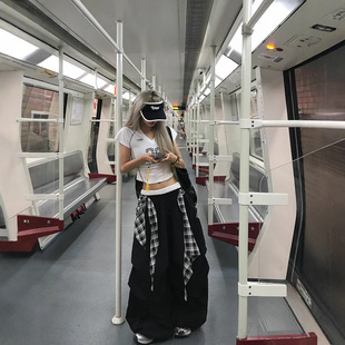 American hip-hop hip-hop stacked detachable wide-leg pants for women summer loose drape scimitar casual pants jazz dance pants