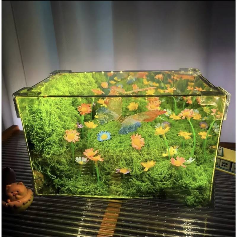 花海蝴蝶小夜灯手工diy自制材料包发光摆件居家桌面装饰七夕礼物|undefined