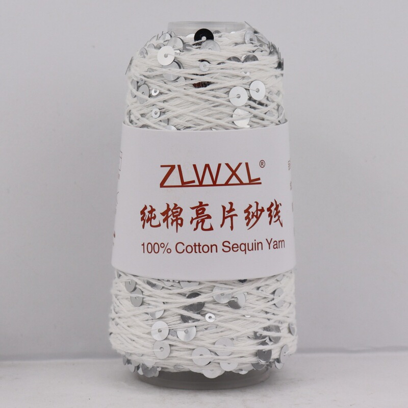 50g Cotton Thread Beads 3mm 6mm Sequin Yarn Hand-woven 50g Cotton Thread Beads 3mm 6mm Sequin Yarn Hand-woven