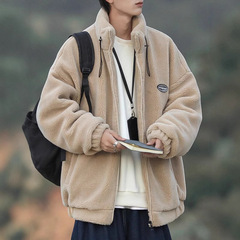 日系cityboy棉服男冬季加绒加厚韩系羊羔绒外套宽松潮流立领棉衣