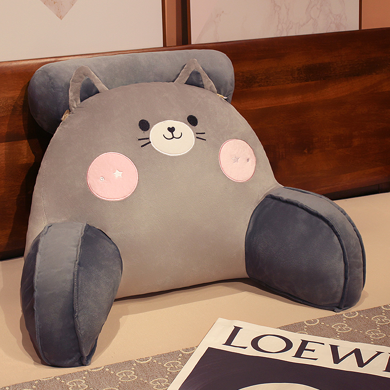 Bolsillo de cabecera de cama grande respaldo almohada de cama para niños almohada de lectura almohada de cintura sofá almohada de dormitorio almohada estudiante