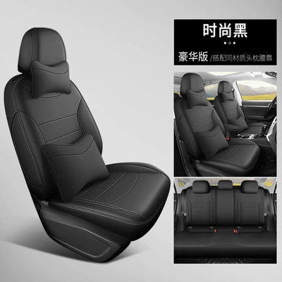 Cover Full Leather Car Cushion: Modelə uyğun (Original) oturacaq örtükləri - fashionable-black-deluxe-edition-volkswagen-jetta