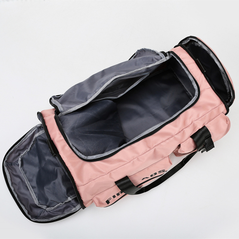 Bolso de viaje de hombro de gran capacidad para hombres y mujeres, bolsa de ejercicios de separación seca y húmeda, bolsa de hombro, bolsa de lona de mano ligera