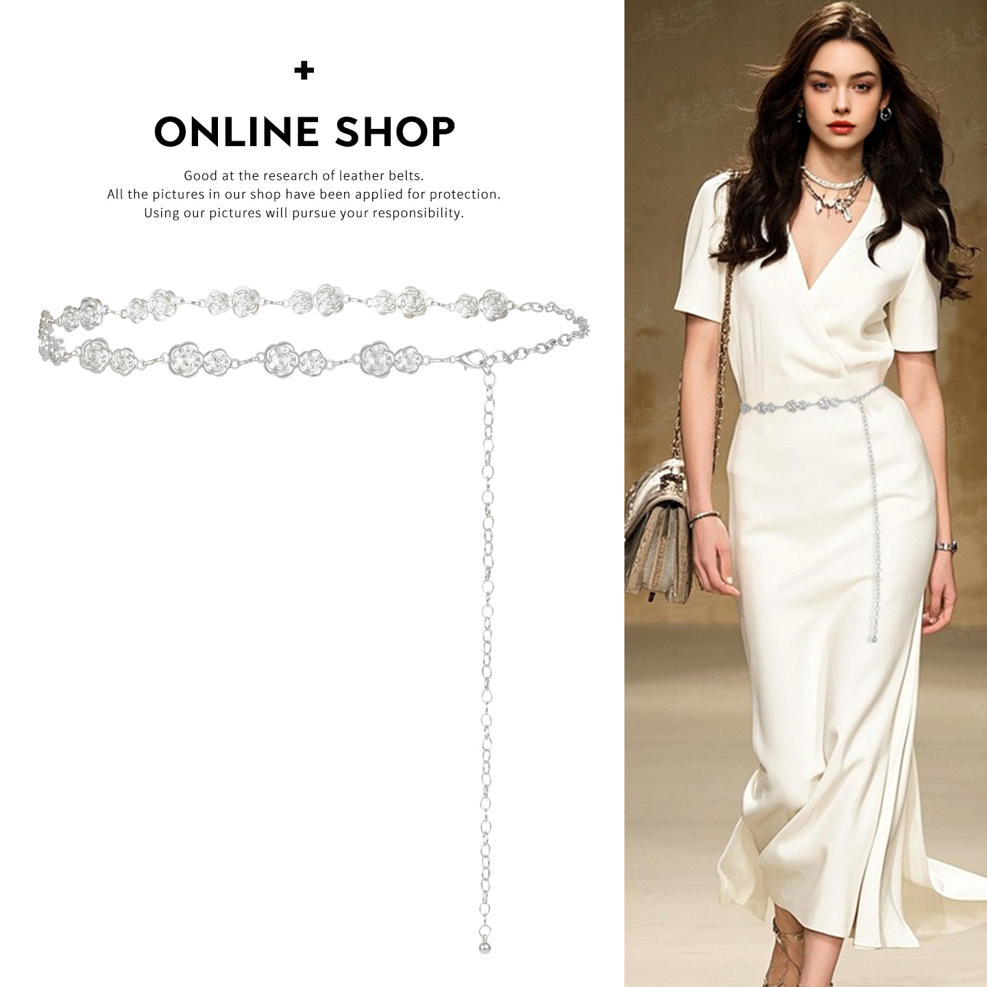 Retro Chain Belt Women's High-end Fashion Metal Waist Chain Decoration With Dress Fine Accessories Ins Trend_voghion.com
