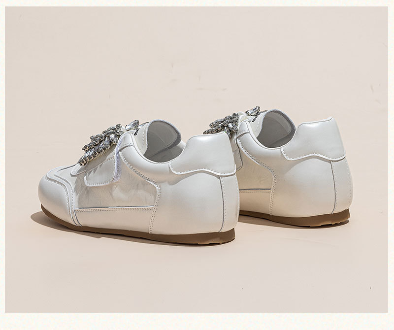Women's White Sneakers Height Increasing Thick Soled Velcro Casual Sports Versatile Single Shoes Spring Summer New Style_vogvips.com