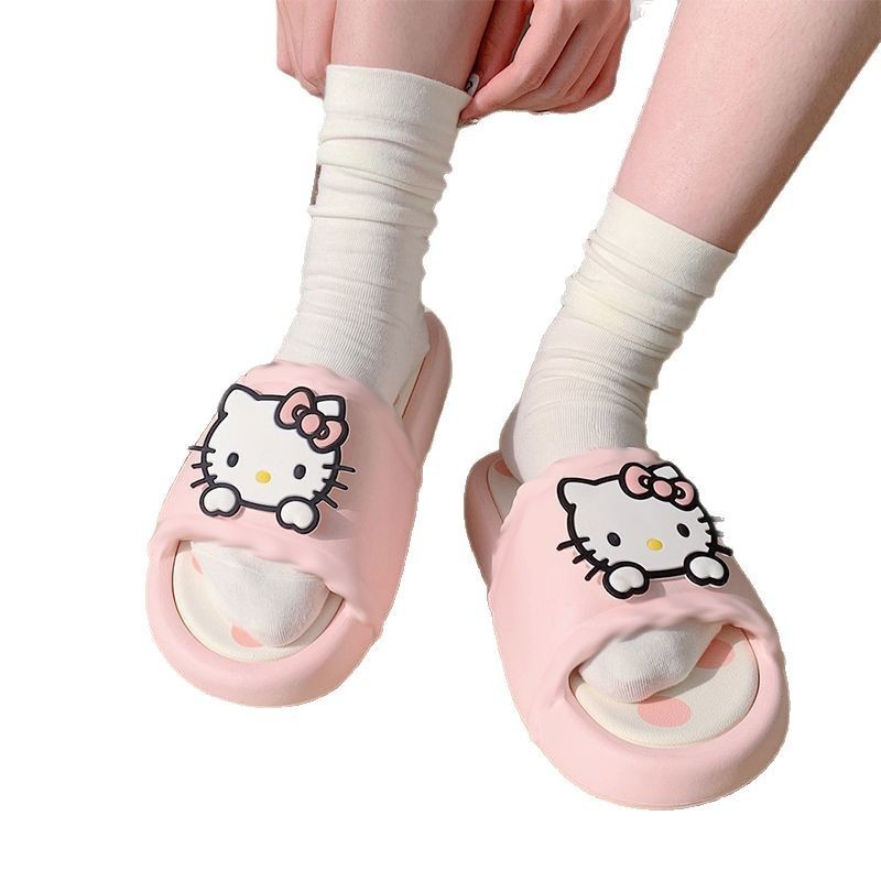 卡通可爱hellokitty拖鞋女夏外穿网红软底居家防滑室内凉拖鞋秋千|undefined