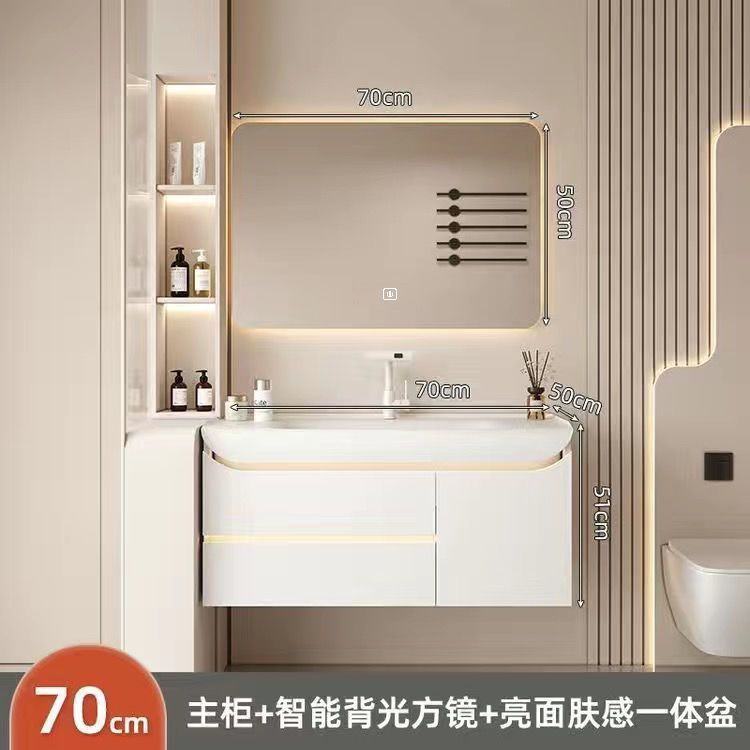 [심플 백라이트 사각거울]_도장도어패널 + 70CM 윤기있는 피부촉감