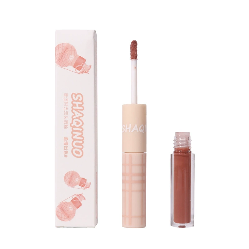 Double-sided lip gloss, lip balm, matte lipstick, mirror effect, translucent shading