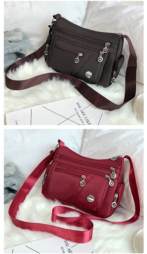New multi-layered nylon bag, casual single-shoulder crossbody bag, trendy women's crossbody bag, cross-border one-piece delivery worldwide undefined