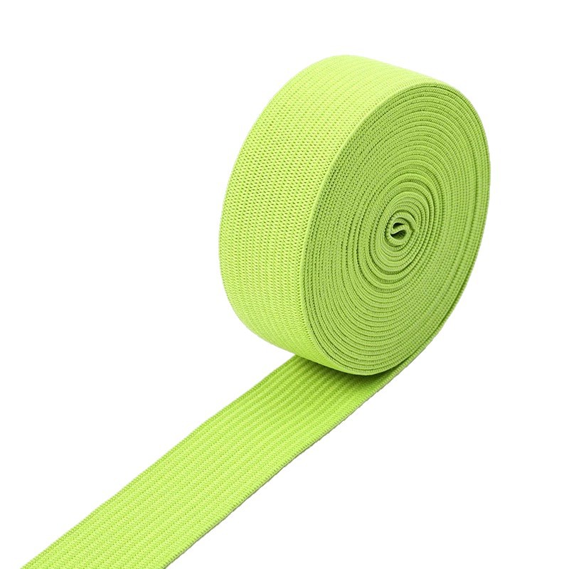 Fabricante al por mayor cinta de punto de ganchillo de color de 2CM correa de borde elástica cuerda accesorios de ropa banda elástica de ganchillo liso