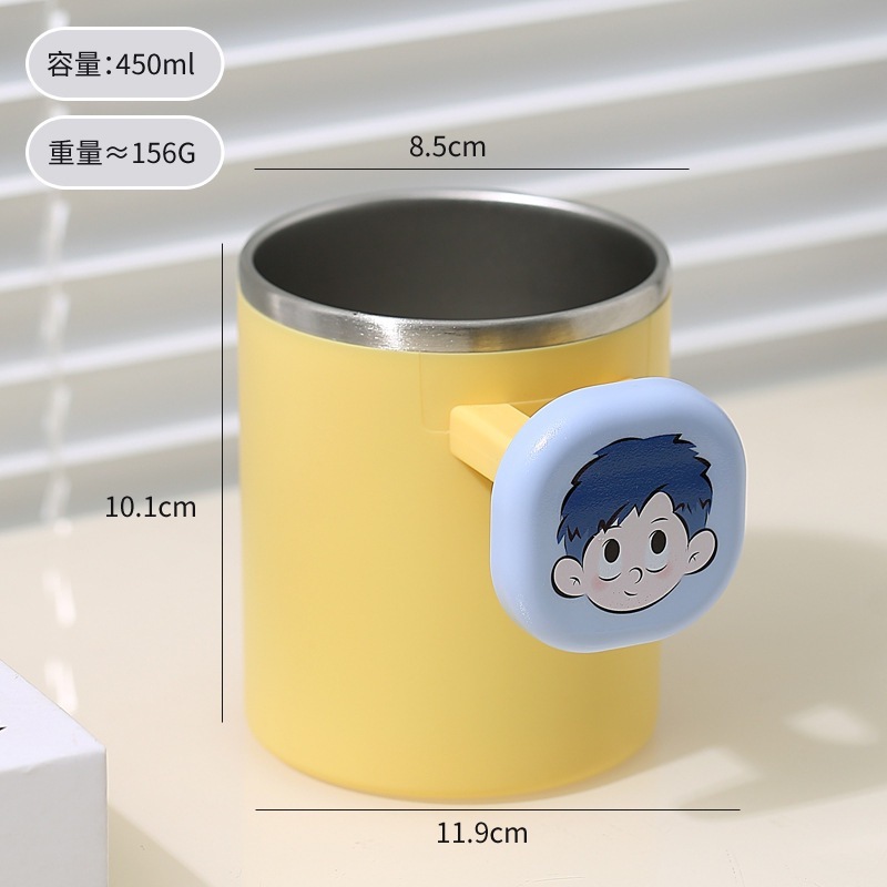 家庭用かわいいカップルステンレス鋼マウスウォッシュカップ漫画歯ブラシカップ学生寮卸売歯ブラシ歯カップ洗浄カップ|undefined