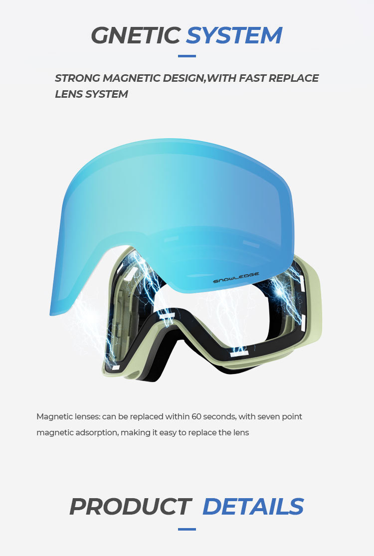 Skibrille Antibeschlag- und Anti-Wind- und Sand-große zylindrische Schneebrille für Männer und Frauen Bergsteigen Schneeausrüstung Skifahren_voghion.com