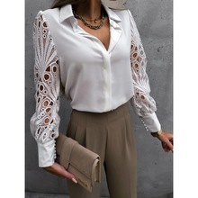 Women Solid  Blouse Shirt Spring2022WɫٽzƴrŮ