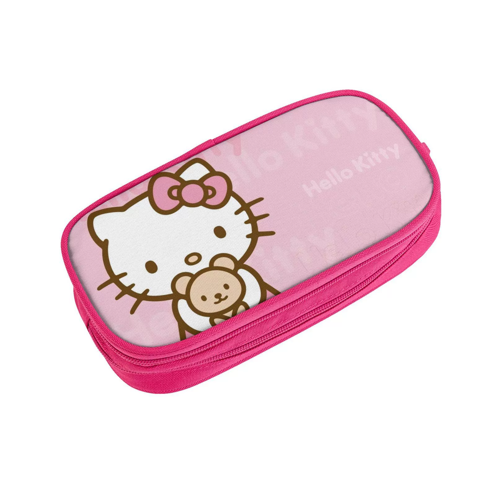 Hello Kitty, фуксия двухслойный мультяшный пенал для начальной школы, новая коллекция, начальная и средняя школа