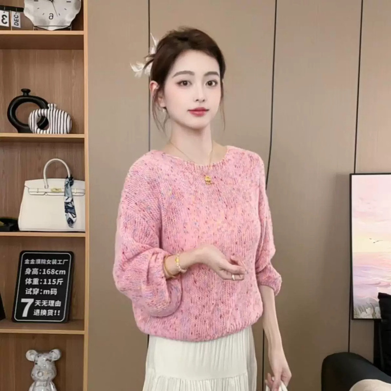 Casual Style Knitted Spring and Autumn Cardigan, Korean Style Loose Long-Sleeve Women's Simple Colorful Slimming Versatile New Trendy Women's Top Casual Style Knitted Spring and Autumn Cardigan, Korean Style Loose Long-Sleeve Women's Simple Colorful Slimming Versatile New Trendy Women's Top