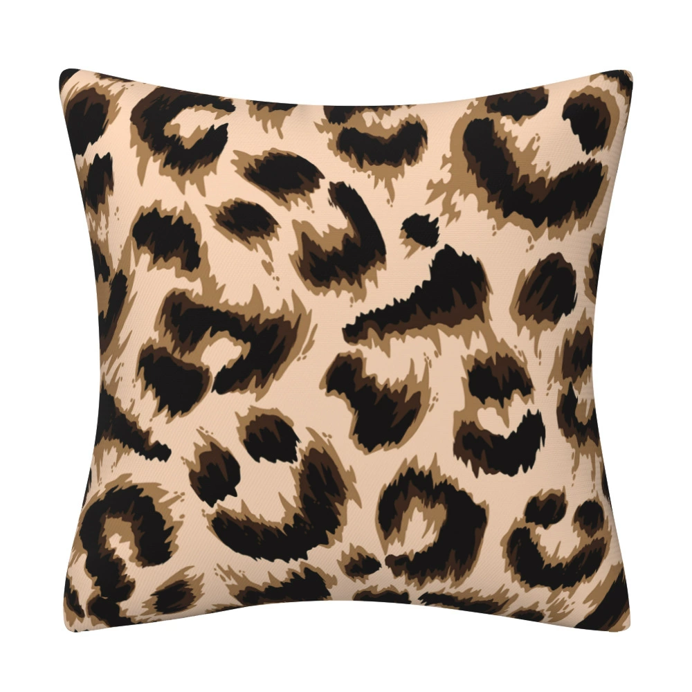 Abstract leopard pattern short plush pillow sleeve home decoration pillow sleeve living room sofa back pillow pillow cushion cover