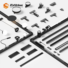 2025新款48V智能家用嵌入式暗明装客厅照明预埋磁吸轨道灯无主灯