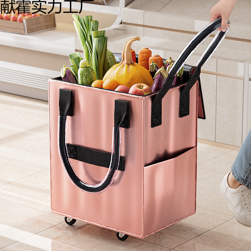 Manufacturer's Ready-Made Ultra-Light Trolley Trailer Folding Grocery Shopping Trolley Trolley Household Shopping Cart