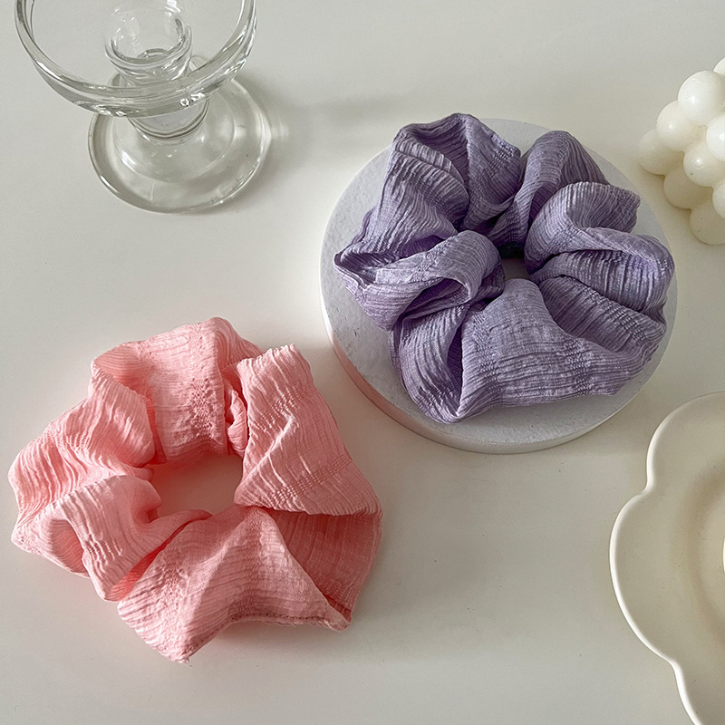 Plissiertes Haargummi Für Damen Vielseitiges Elastisches Haarband_voghion.com