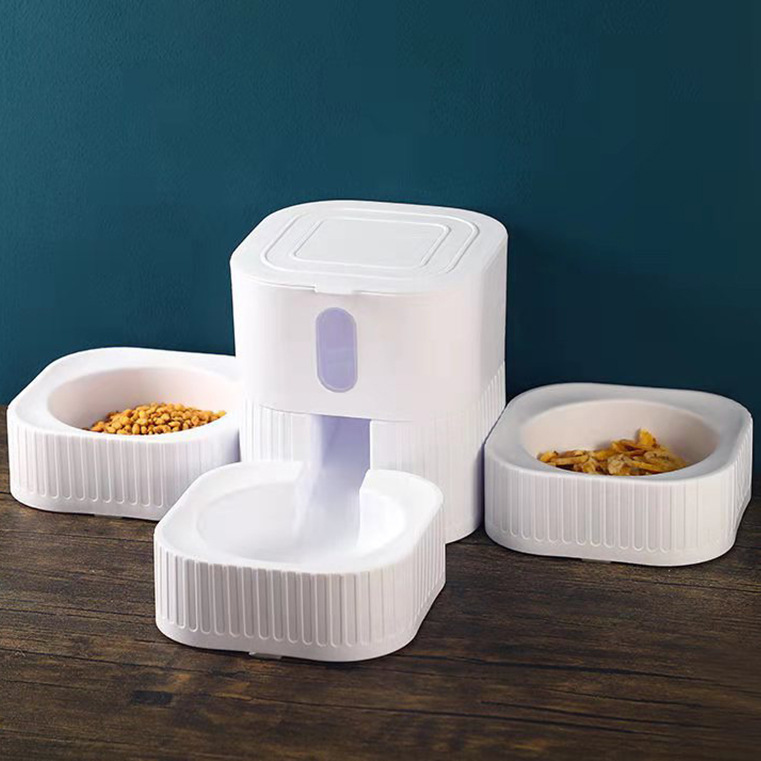 고양이 밥그릇 제조 업체 직판 사료가 새지 않는 일체형 자동 애완동물 급식기, 고양이와 새끼 고양이 밥그릇, 고양이 고양이 밥그릇