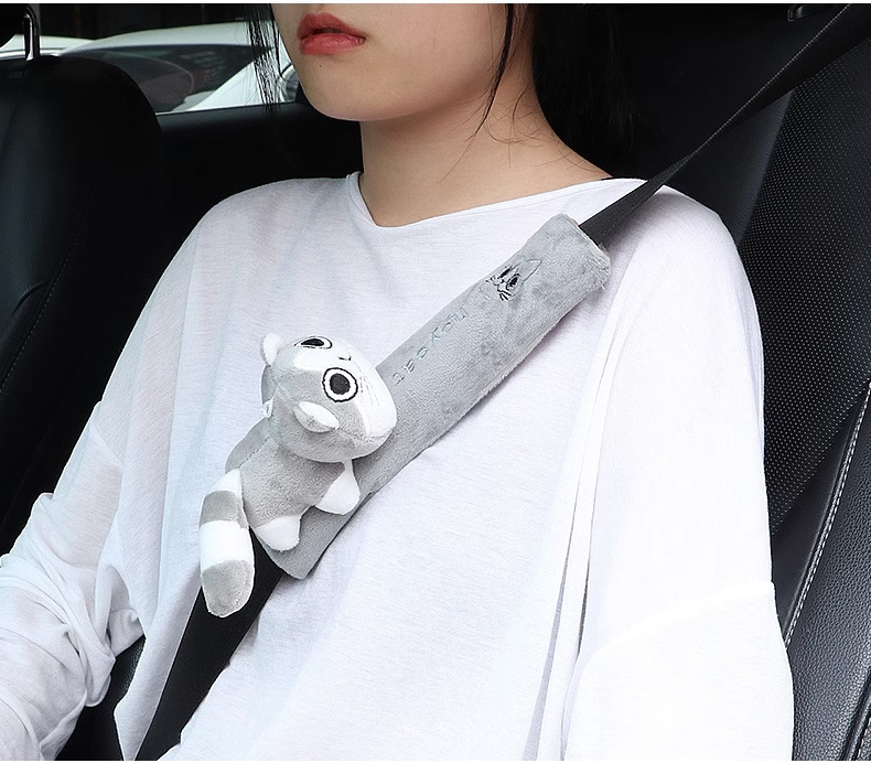Car seat belt shoulder protective cover creative personality children's protection anti-tightening neck soft Four Seasons fashion brand lengthened
