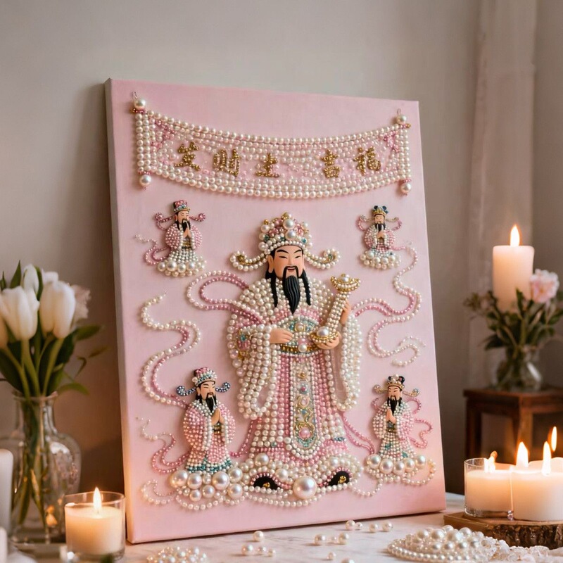 Pearl Painting DIY God of Wealth Attracts Wealth Pearl Sticker Self-Adhesive Wedding Celebration Gift for Best Friend Wedding Gift Decorative Painting Pearl Painting DIY God of Wealth Attracts Wealth Pearl Sticker Self-Adhesive Wedding Celebration Gift for Best Friend Wedding Gift Decorative Painting
