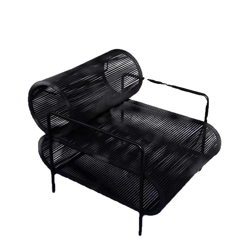 Sofá de vid al aire libre mesas de té para una persona mesas y sillas al aire libre protección solar ocio jardín patio comunidad asiento de café