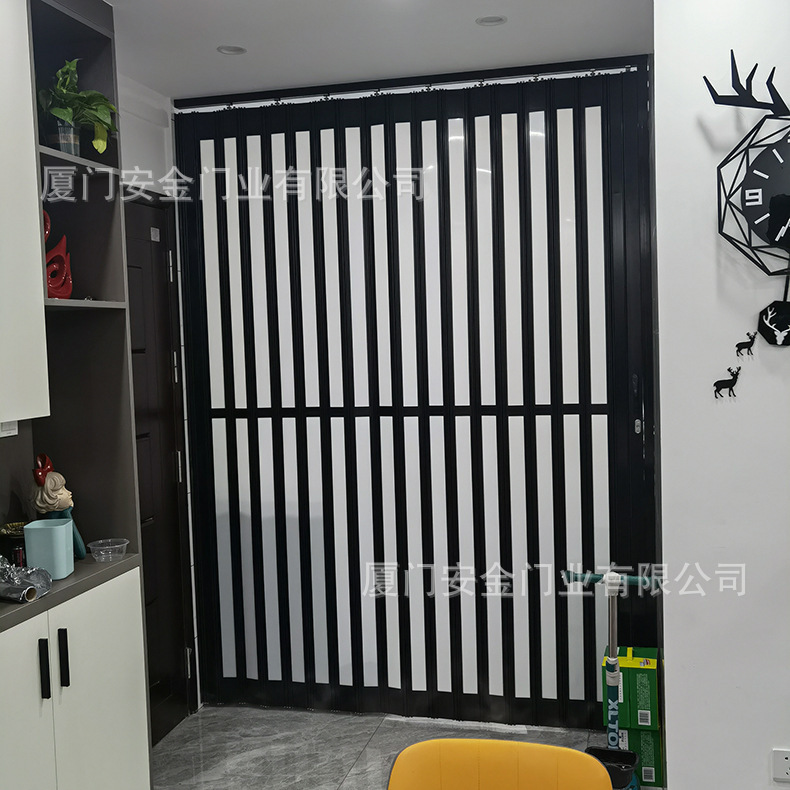 Open kitchen Crystal folding door living room balcony bathroom partition aluminum alloy folding door supermarket sliding door