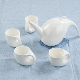 茶具套装功夫茶具家用简约中式唐山骨瓷下午茶茶具带茶盘结婚送礼