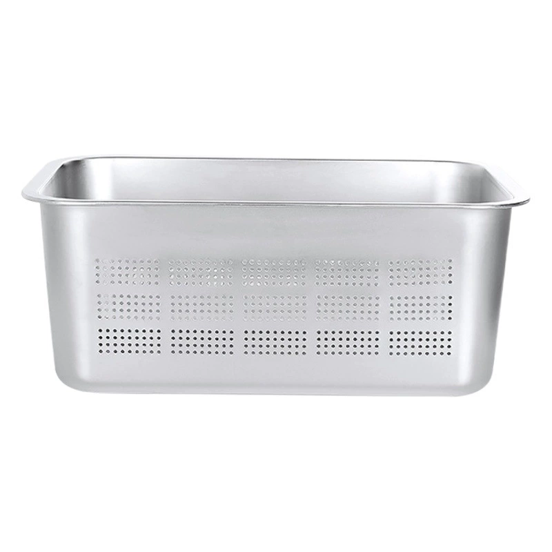 Перфорированный квадратный бассейн из нержавеющей стали Прямоугольная Сливная Пластина Отверстие для умывальника для овощей Сливной бассейн с плоским дном