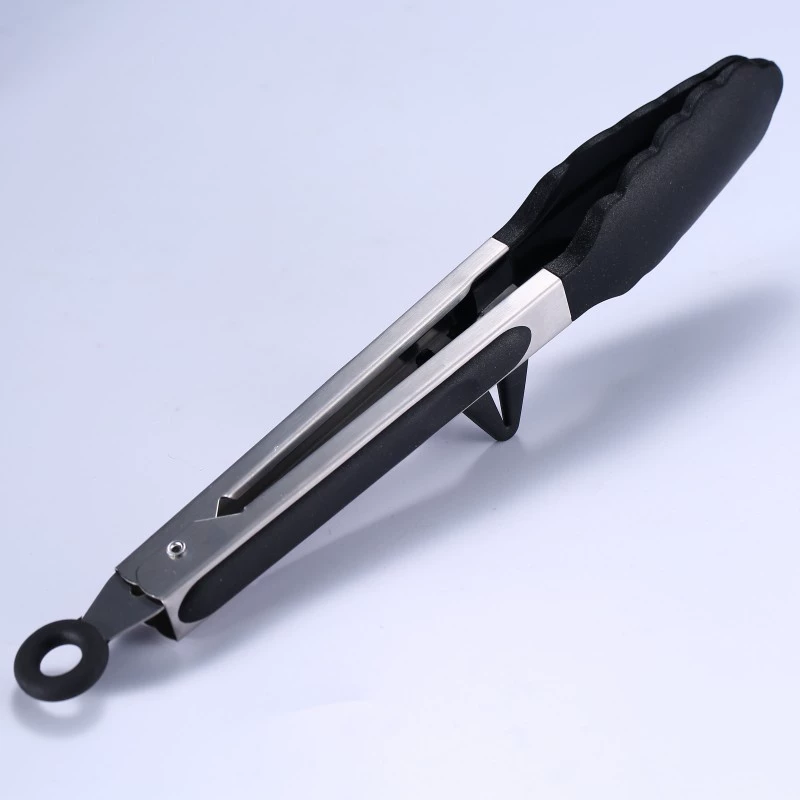 Клипса для продуктов силиконовая 9"/12" кухонная с нержавеющей сталью, термостойкая, антипригарная для барбекю, многофункциональная зажим для хлеба