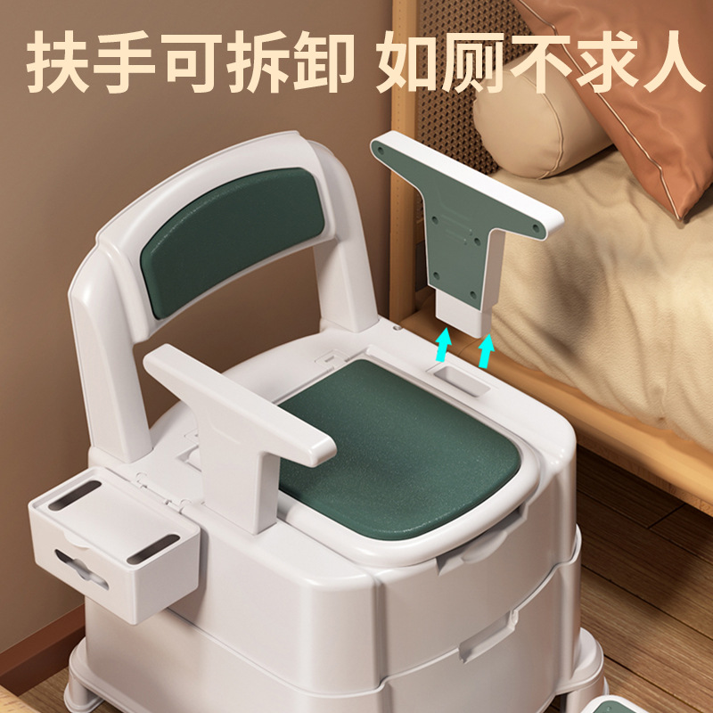 silla de inodoro móvil para mujeres embarazadas, taburete de inodoro portátil para personas mayores, inodoro antiodorizante interior