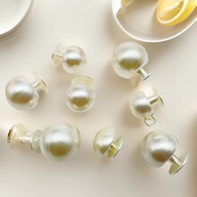 洞洞鞋扣diy饰品塑料配件米白仿珍珠一体扣洞洞鞋装饰辅料鞋扣配