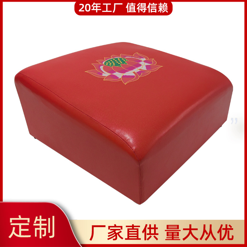 定制磕头佛堂用的跪垫拜垫拜凳木质拜佛垫厂家批发打坐的禅垫蒲团