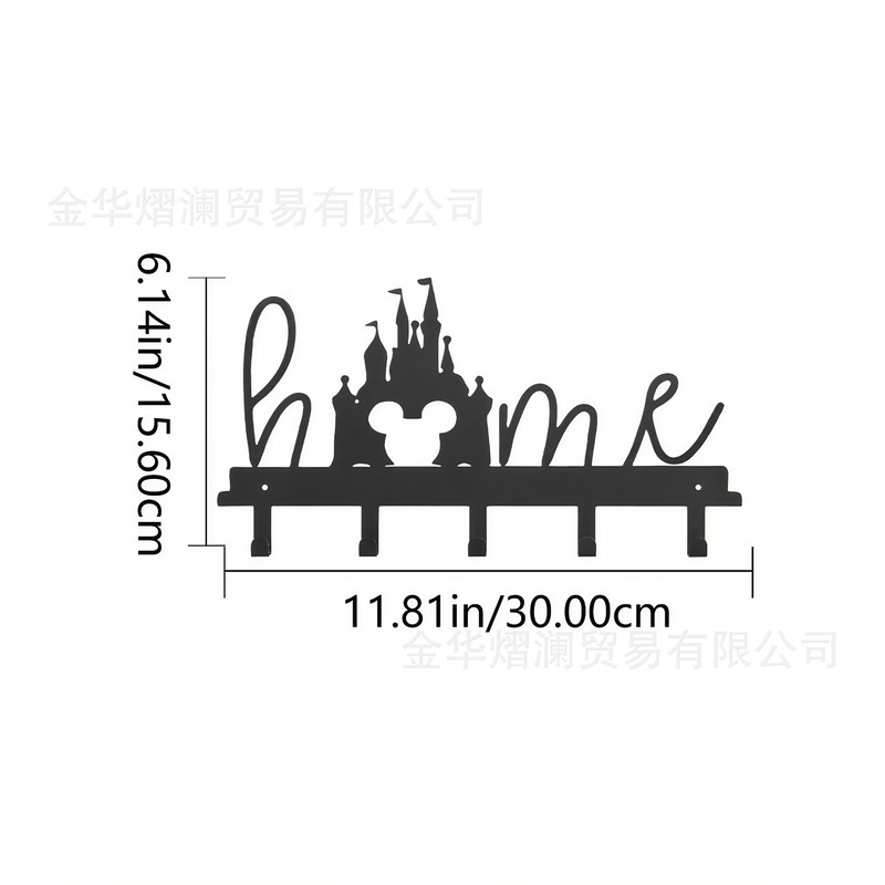 クロスボーダー創意デザイン起爆HOMEアルファベット置物フックキッチンフックホームキー収納鉄芸ラック|undefined