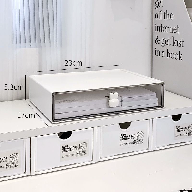 Combination Drawer Organizer Box, HIPS+PS+PP Desktop Storage, 23.5×17.5×8.5 cm