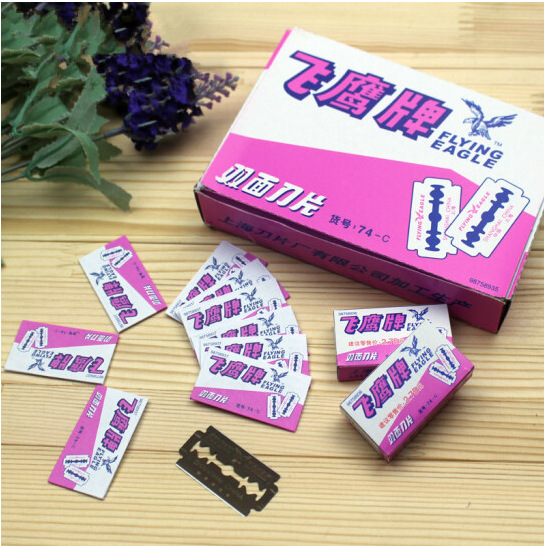 Genuine Feiying Brand Double-sided Carbon Steel Blade 74-c Pig Hair Scraping Blade Clothing Textile Secant Blade 200 Pieces