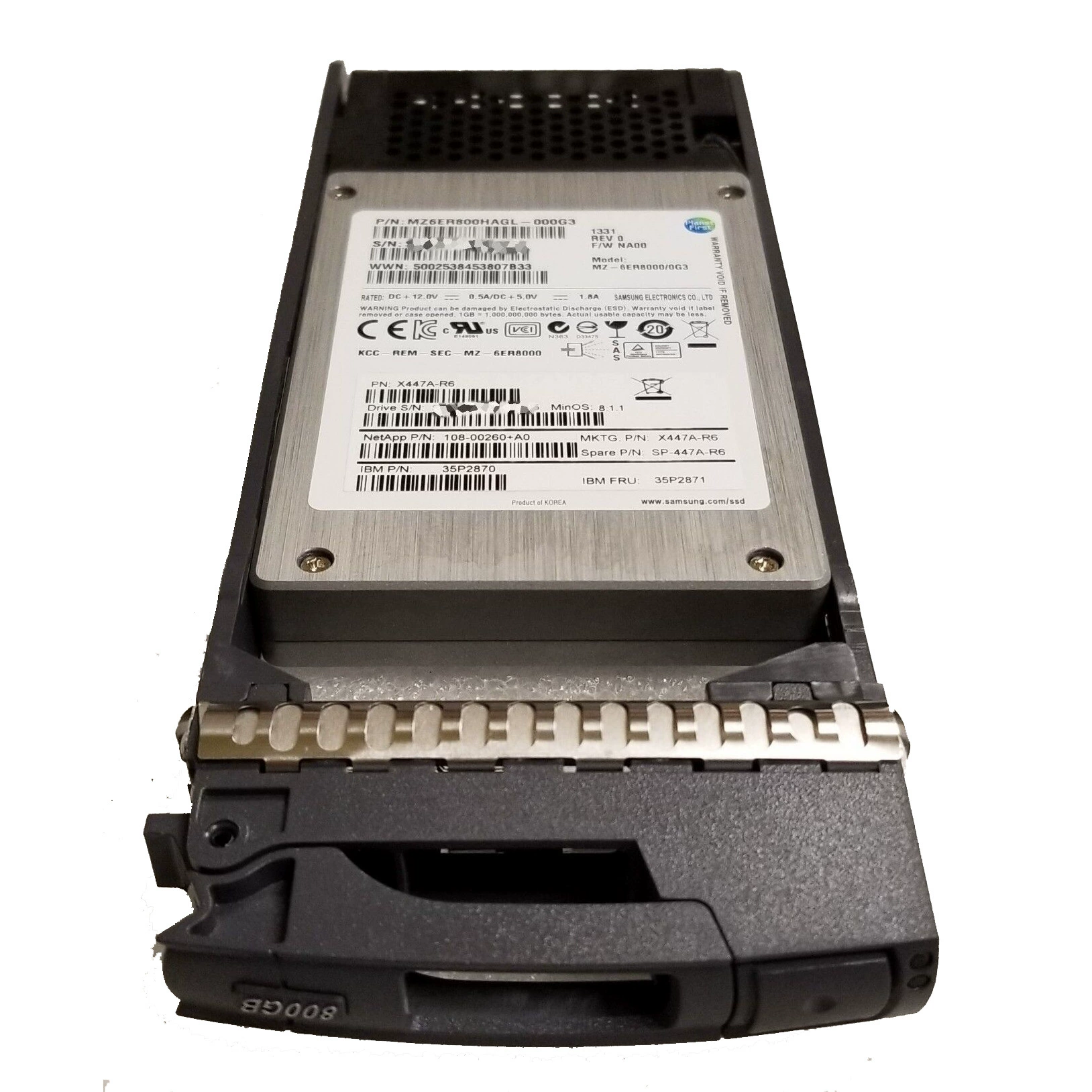 Новый SP-440A-R6 NetApp 800Гб SFF 2.5-дюймовый SSD твердотельный диск для сервера