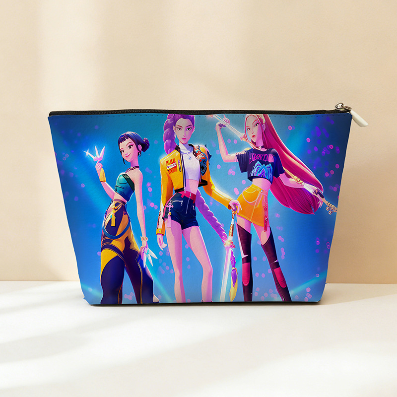 Explosión transfronteriza PU cuero caza de brujas bolsa de almacenamiento impermeable bolsa de maquillaje portátil bolsa de almacenamiento con cremallera bolsa pequeña
