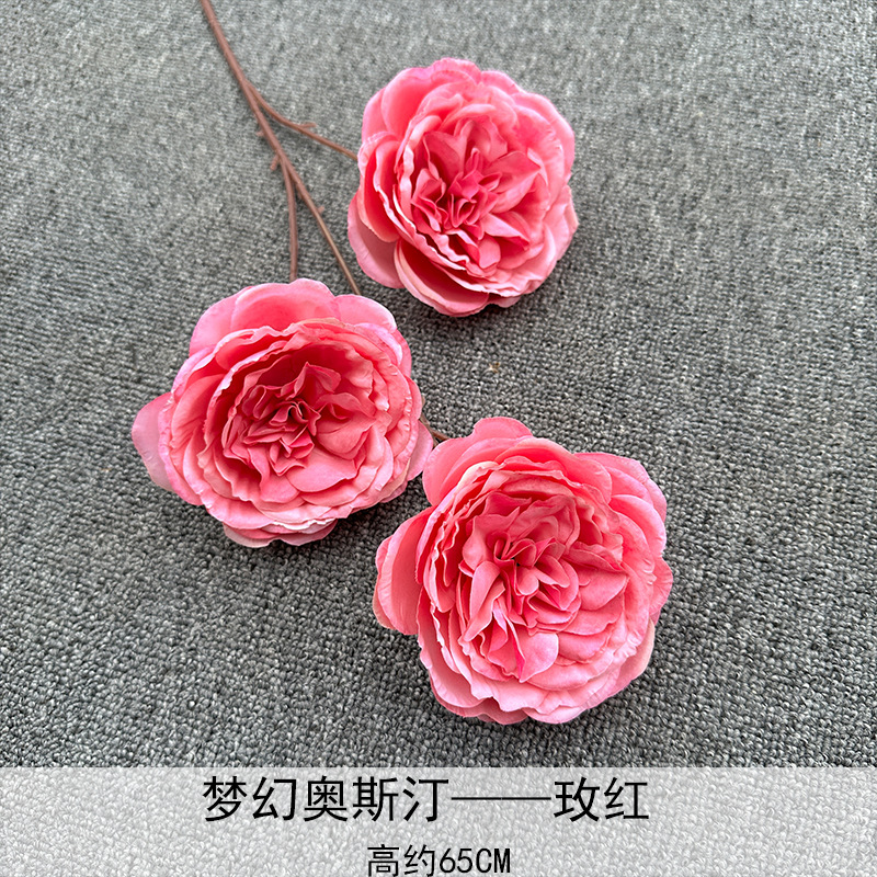 Artificial Rosa sola franela Rosa flor artificial boda decoración del hotel decoración del hogar arreglo de flores flor artificial Rose