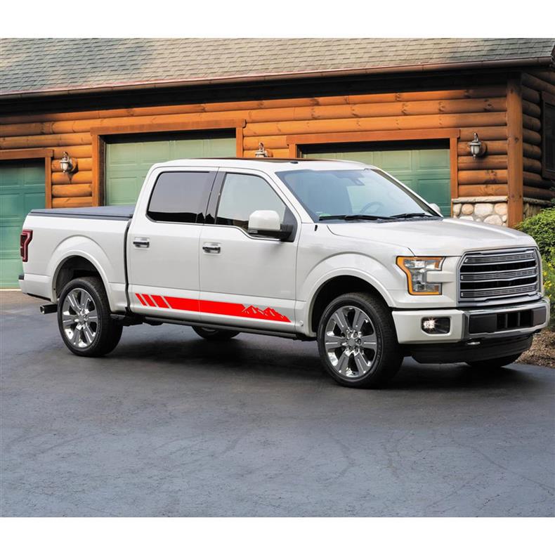 Skirt Racing Stripes Side Body Whole Car Decals Waistline Modification Stickers_voghion.com