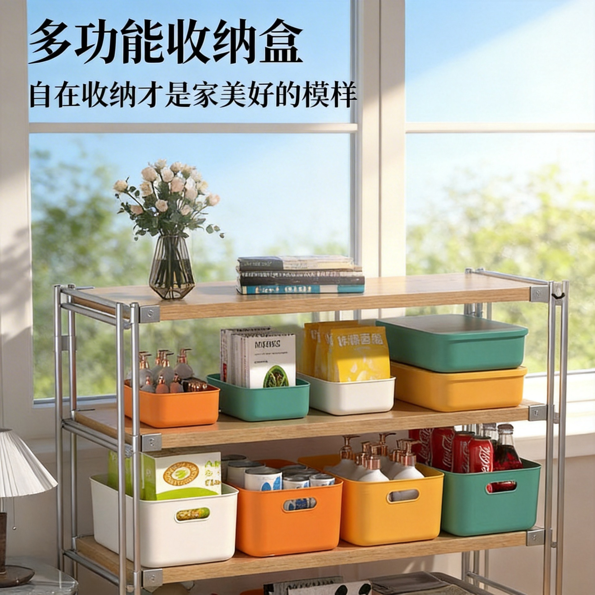 Factory Direct Delivery Multifunctional Desktop Storage Box for Home Use, Stackable Storage Bin for Organizing Miscellaneous Items, Plastic Storage Basket