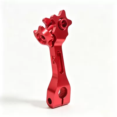 Motorcycle and Electric Vehicle Modification Parts Exclusively for Cross-Border Off-Road Use, Cnc Aluminum Alloy Brake Lever, Five-Pointed Star Rocker Arm Accessories (Motosiklet ləvazimatları və aksesuarları) - red