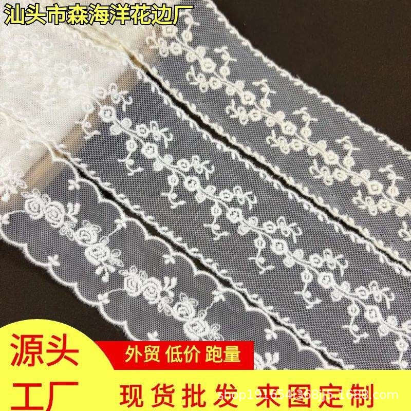 Wide and Narrow Lace Trim Accessories for Handmade DIY Embroidery, Headwear, Pillows, Transparent Tulle, Bowknots, Bouquet Decorations, and Fabric Art Wide and Narrow Lace Trim Accessories for Handmade DIY Embroidery, Headwear, Pillows, Transparent Tulle, Bowknots, Bouquet Decorations, and Fabric Art