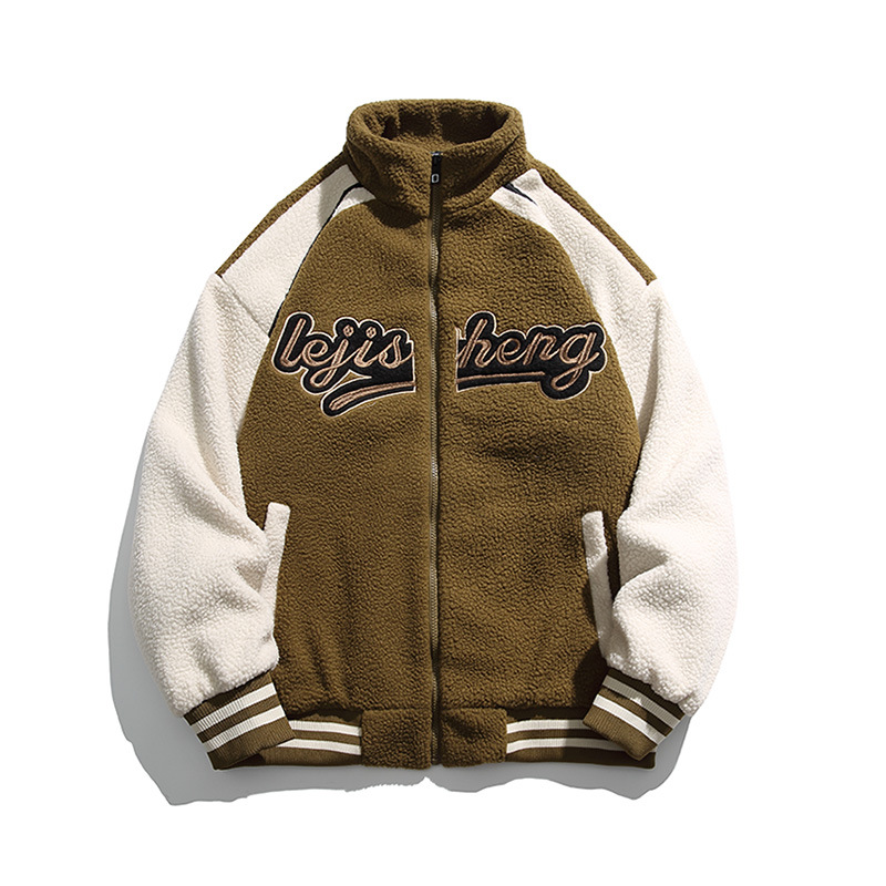 Men's Clothing Lambswool jacket for men in autumn and winter this year's new polar fleece thickened granular fleece fur jacket for men_voghion.com